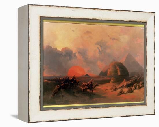 Recollection of the Desert on the Approach of the Simoon-David Roberts-Framed Premier Image Canvas