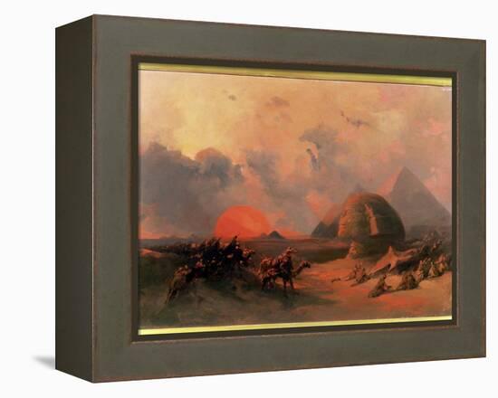 Recollection of the Desert on the Approach of the Simoon-David Roberts-Framed Premier Image Canvas