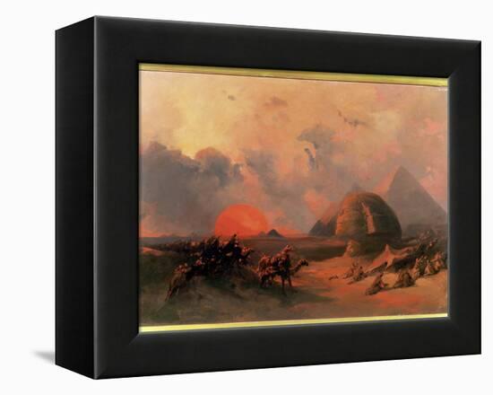 Recollection of the Desert on the Approach of the Simoon-David Roberts-Framed Premier Image Canvas