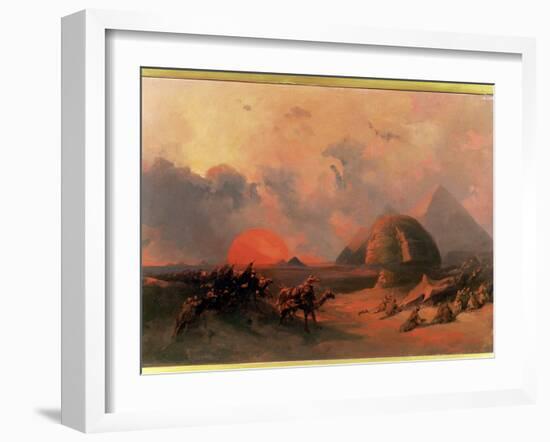 Recollection of the Desert on the Approach of the Simoon-David Roberts-Framed Giclee Print