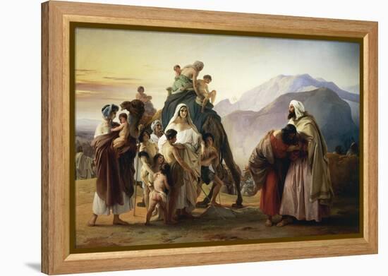 Reconciliation of Esau with Jacob, 1844-Francesco Hayez-Framed Premier Image Canvas