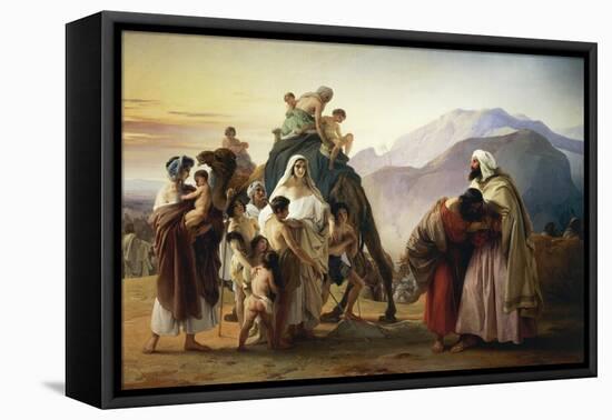 Reconciliation of Esau with Jacob, 1844-Francesco Hayez-Framed Premier Image Canvas