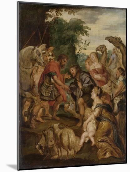 Reconciliation of Jacob and Esau-Peter Paul Rubens-Mounted Art Print