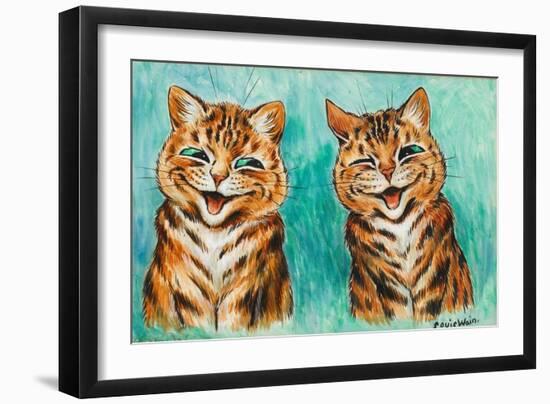 Reconciliation (W/C on Paper)-Louis Wain-Framed Giclee Print