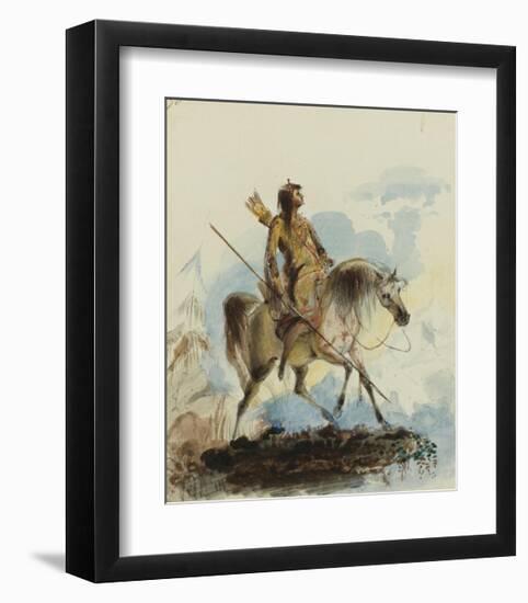 Reconnoitering-Alfred Jacob Miller-Framed Premium Giclee Print