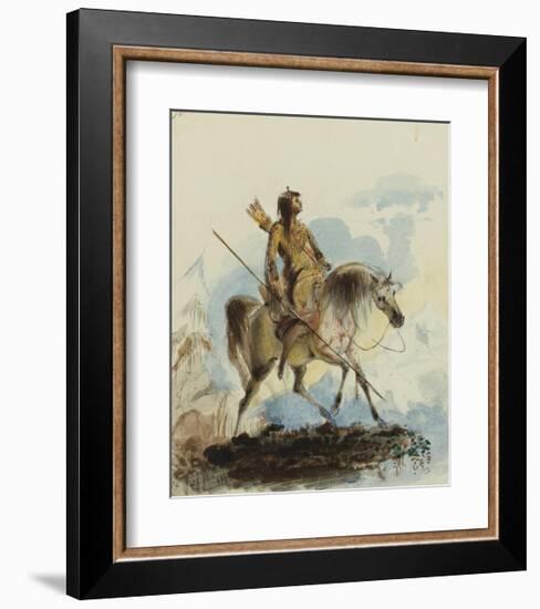 Reconnoitering-Alfred Jacob Miller-Framed Premium Giclee Print