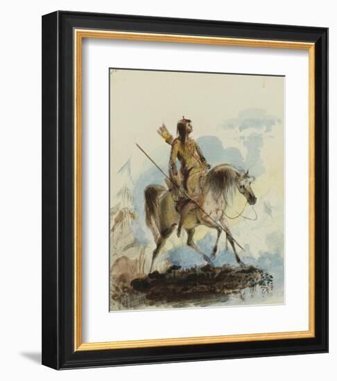 Reconnoitering-Alfred Jacob Miller-Framed Premium Giclee Print