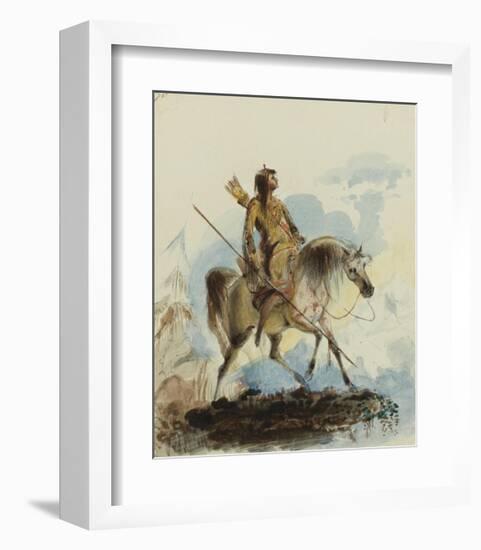 Reconnoitering-Alfred Jacob Miller-Framed Premium Giclee Print