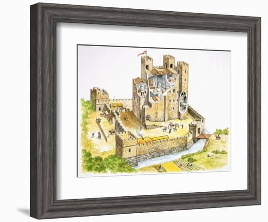 Reconstructed Feudal Castle-null-Framed Giclee Print