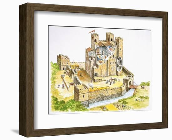 Reconstructed Feudal Castle-null-Framed Giclee Print