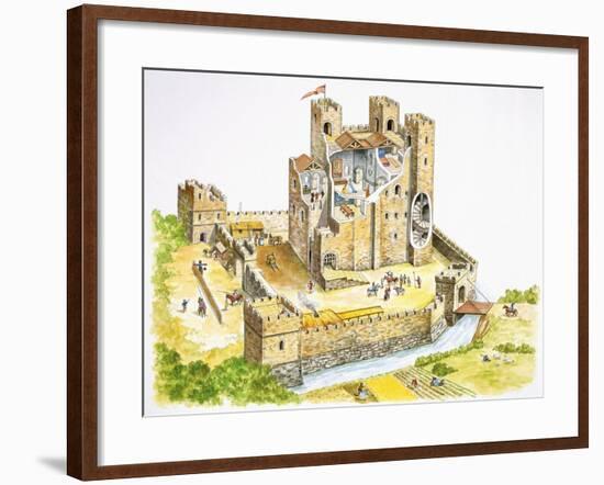 Reconstructed Feudal Castle-null-Framed Giclee Print