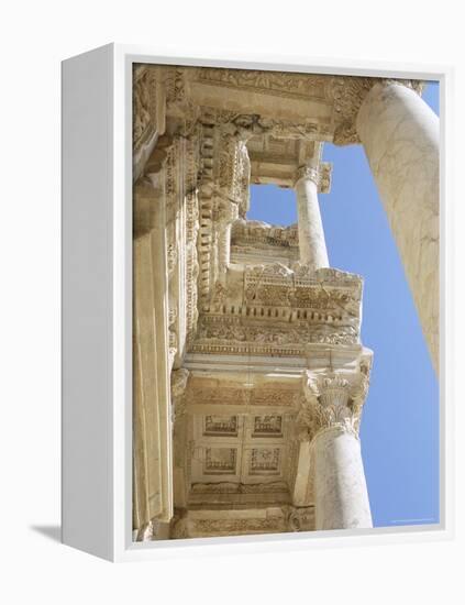 Reconstructed Library of Celsus, Archaeological Site, Ephesus, Anatolia, Turkey-R H Productions-Framed Premier Image Canvas