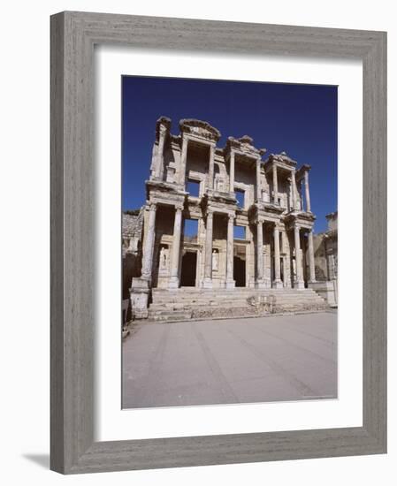 Reconstructed Library of Celsus, Archaeological Site, Ephesus, Anatolia, Turkey-R H Productions-Framed Photographic Print