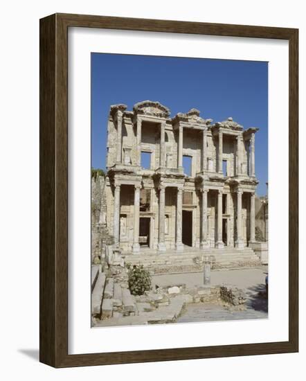 Reconstructed Library of Celsus, Archaeological Site, Ephesus, Anatolia, Turkey-R H Productions-Framed Photographic Print