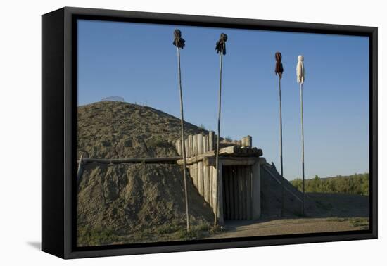 Reconstructed Medicine Lodge, On-A-Slant Indian Village, South Dakota-Angel Wynn-Framed Premier Image Canvas