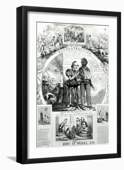 Reconstruction and How It Works, from 'Harpers Weekly' Vol.10, 1866-Thomas Nast-Framed Giclee Print