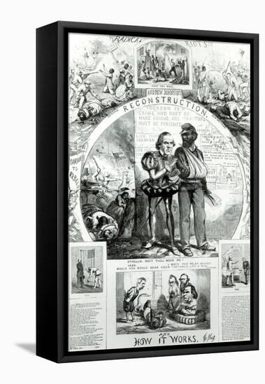 Reconstruction and How It Works, from 'Harpers Weekly' Vol.10, 1866-Thomas Nast-Framed Premier Image Canvas