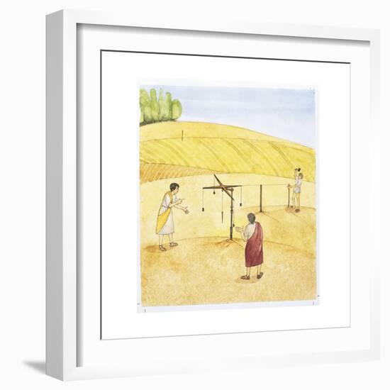 Reconstruction of a Roman Land Survey-Reconstruction-Framed Giclee Print