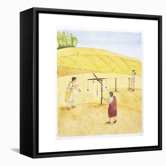 Reconstruction of a Roman Land Survey-Reconstruction-Framed Premier Image Canvas