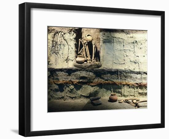 Reconstruction of a Typical Mexican Burial Pit-null-Framed Giclee Print