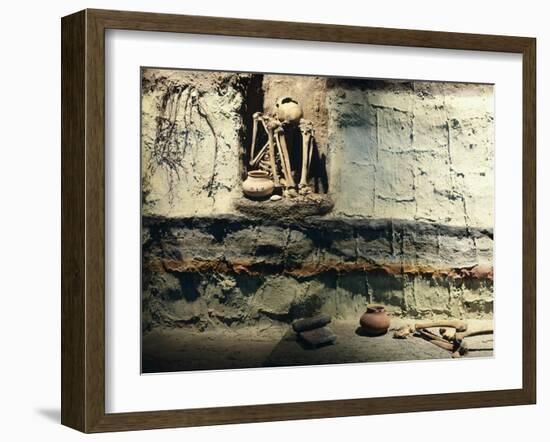 Reconstruction of a Typical Mexican Burial Pit-null-Framed Giclee Print