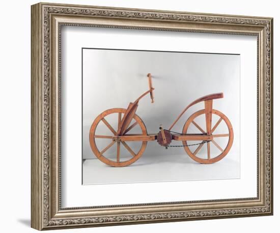 Reconstruction of Da Vinci's Design for a Bicycle-Leonardo da Vinci-Framed Giclee Print