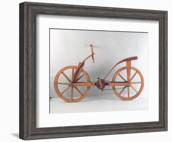 Reconstruction of Da Vinci's Design for a Bicycle-Leonardo da Vinci-Framed Giclee Print