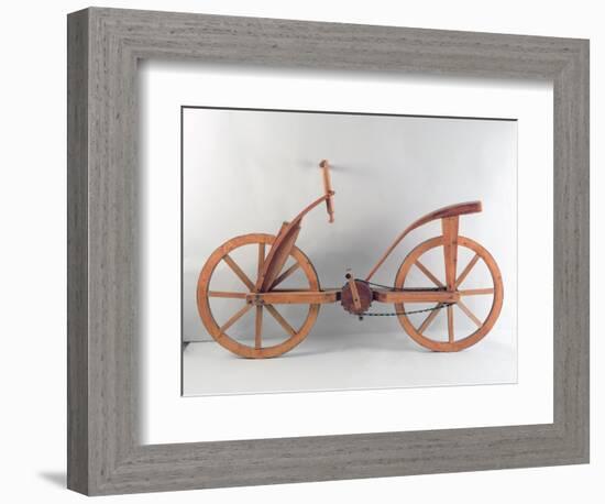 Reconstruction of Da Vinci's Design for a Bicycle-Leonardo da Vinci-Framed Giclee Print