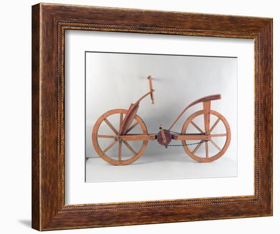 Reconstruction of Da Vinci's Design for a Bicycle-Leonardo da Vinci-Framed Giclee Print