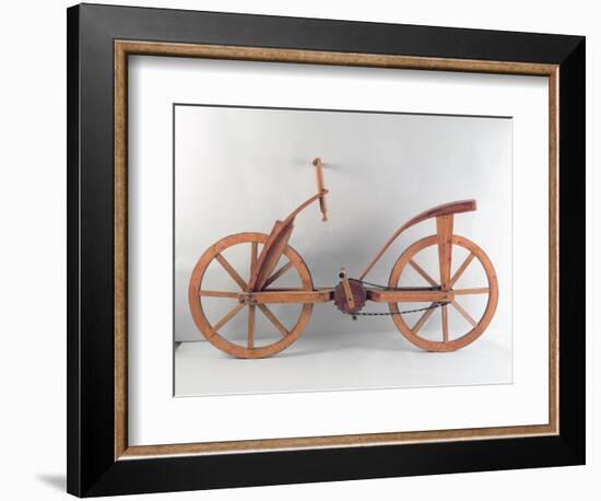 Reconstruction of Da Vinci's Design for a Bicycle-Leonardo da Vinci-Framed Giclee Print