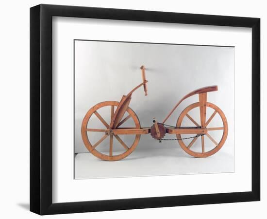 Reconstruction of Da Vinci's Design for a Bicycle-Leonardo da Vinci-Framed Giclee Print