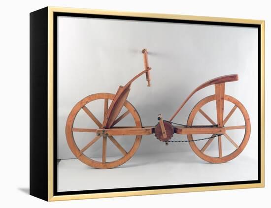 Reconstruction of Da Vinci's Design for a Bicycle-Leonardo da Vinci-Framed Premier Image Canvas