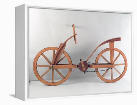 Reconstruction of Da Vinci's Design for a Bicycle-Leonardo da Vinci-Framed Premier Image Canvas