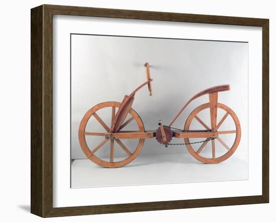 Reconstruction of Da Vinci's Design for a Bicycle-Leonardo da Vinci-Framed Giclee Print