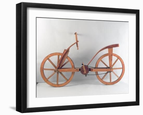 Reconstruction of Da Vinci's Design for a Bicycle-Leonardo da Vinci-Framed Giclee Print