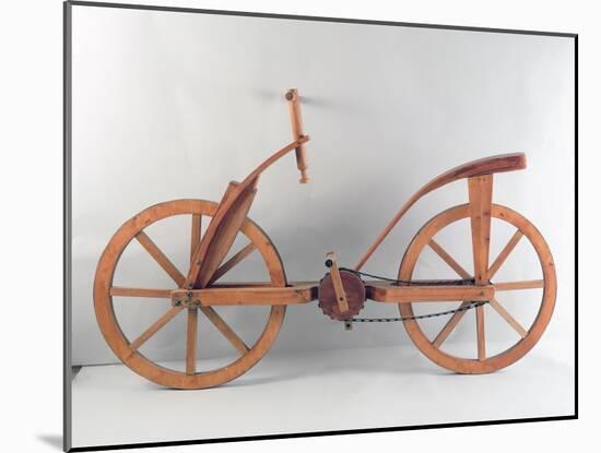 Reconstruction of Da Vinci's Design for a Bicycle-Leonardo da Vinci-Mounted Giclee Print