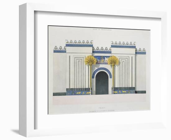 Reconstruction of Entrance Door to Harem at Palace of Sargon II-Victor Place and Felix Thomas-Framed Giclee Print