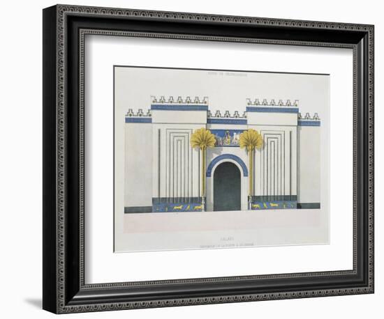 Reconstruction of Entrance Door to Harem at Palace of Sargon II-Victor Place and Felix Thomas-Framed Giclee Print