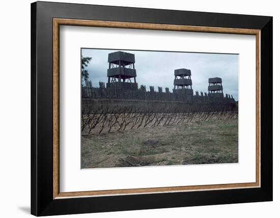 Reconstruction of Roman siege fortifications. Artist: Unknown-Unknown-Framed Photographic Print