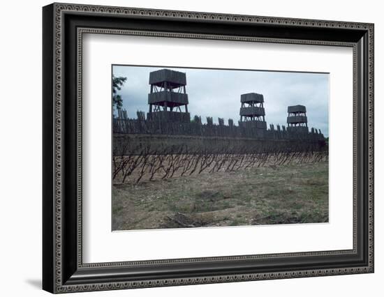 Reconstruction of Roman siege fortifications. Artist: Unknown-Unknown-Framed Photographic Print