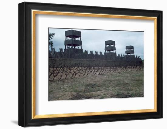 Reconstruction of Roman siege fortifications. Artist: Unknown-Unknown-Framed Photographic Print