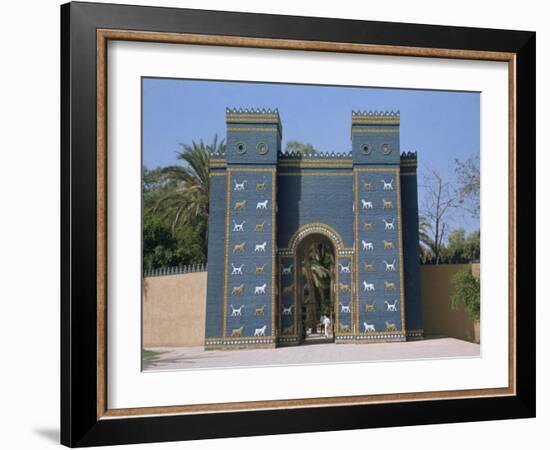 Reconstruction of the Ishtar Gate, Entrance to Babylon, Mesopotamia, Iraq, Middle East-Thouvenin Guy-Framed Photographic Print