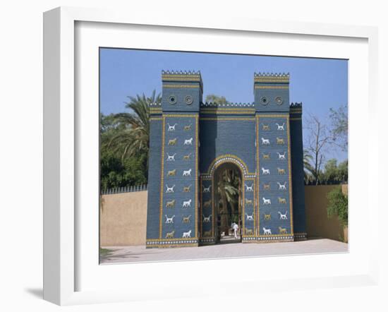 Reconstruction of the Ishtar Gate, Entrance to Babylon, Mesopotamia, Iraq, Middle East-Thouvenin Guy-Framed Photographic Print