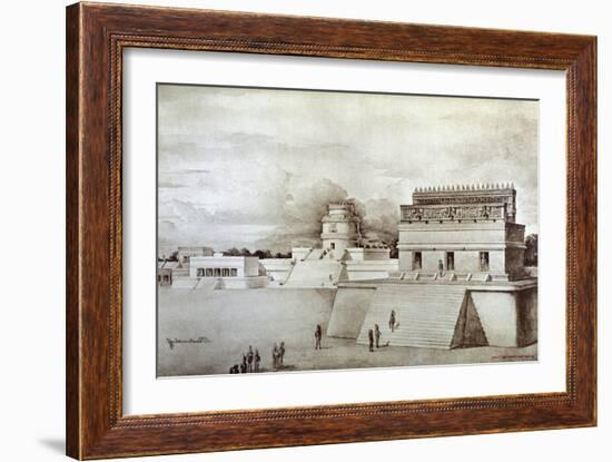 Reconstruction of the Red House and El Caracol-null-Framed Giclee Print