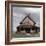 Reconstruction of the Viking barracks at the fortress of Trelleborg, Slagelse, Denmark-Werner Forman-Framed Photographic Print