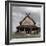 Reconstruction of the Viking barracks at the fortress of Trelleborg, Slagelse, Denmark-Werner Forman-Framed Photographic Print