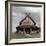 Reconstruction of the Viking barracks at the fortress of Trelleborg, Slagelse, Denmark-Werner Forman-Framed Photographic Print