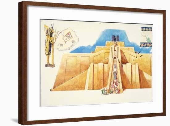 Reconstruction of the Ziggurat at Ur-null-Framed Giclee Print