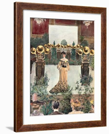 Record and Gramophone, 1899-Fritz Gehrke-Framed Giclee Print