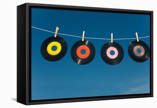 Record on A Clotheline-flippo-Framed Premier Image Canvas